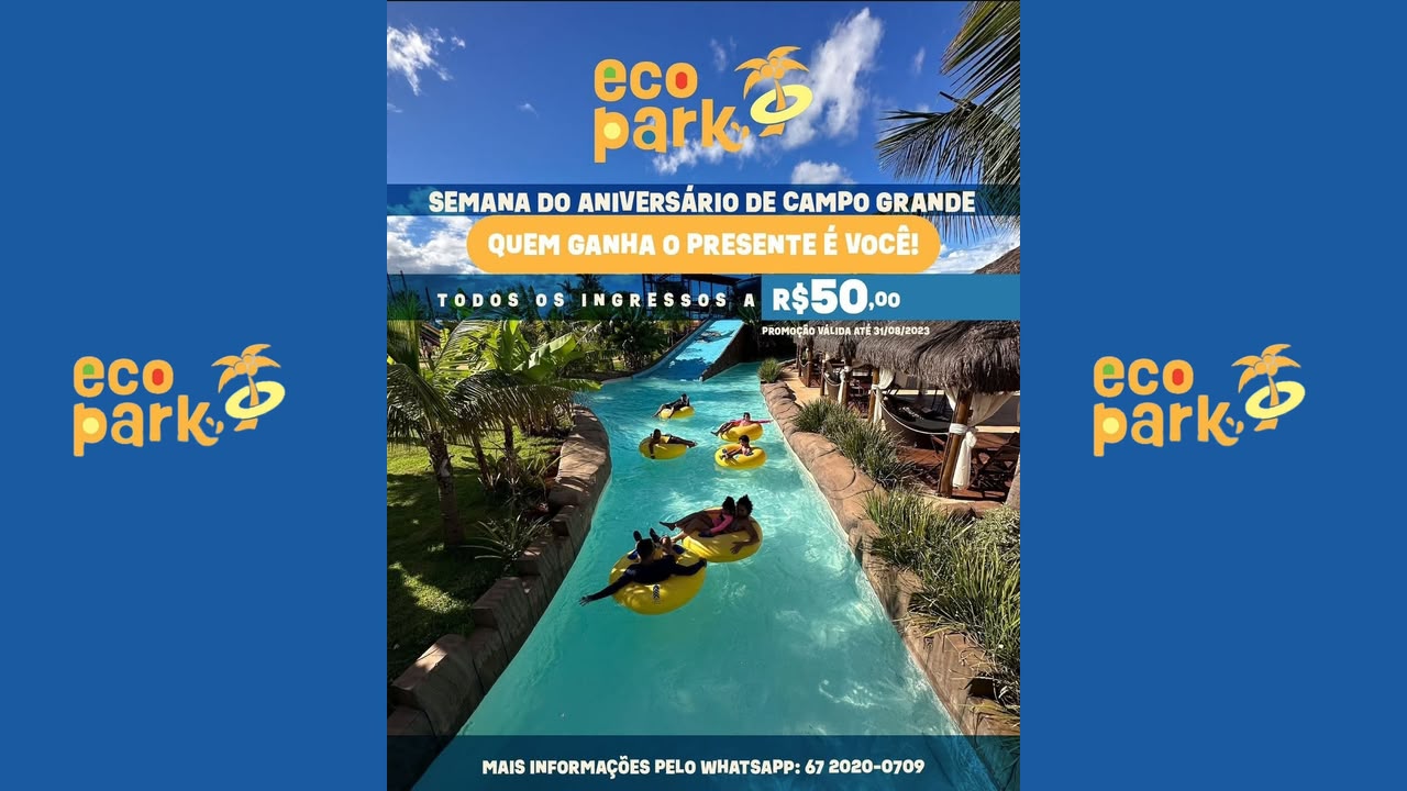 Arte promocional do parque aquático Eco Park